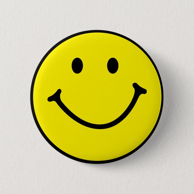 Cute Face Pinback Button (Front)