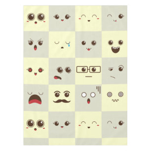 Cute face tablecloth