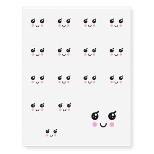 Cute Face Temporary Tattoos