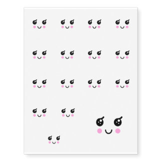 Cute Face Temporary Tattoos