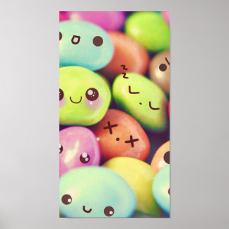 Cute faces poster
