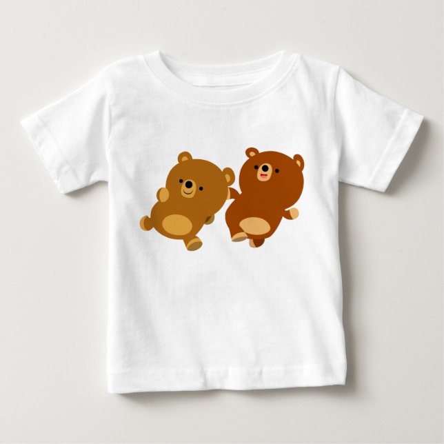 Cute Facetious Cartoon Bears Baby T-Shirt (Front)