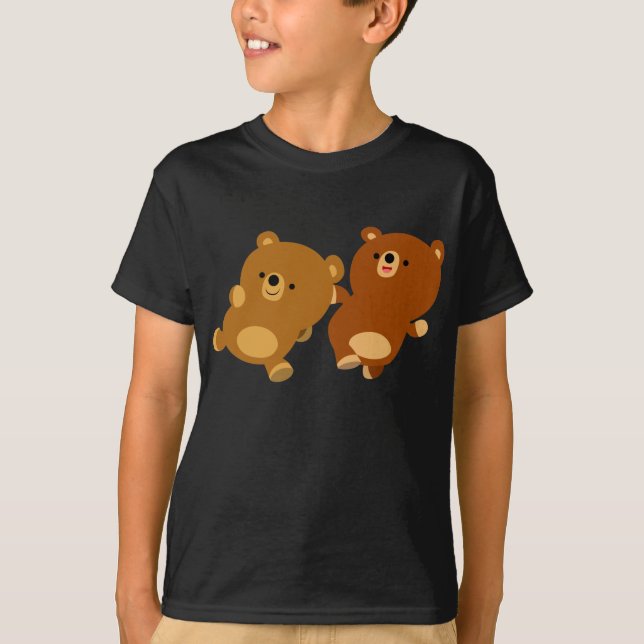 Cute Facetious Cartoon Bears Children T-Shirt (Front)