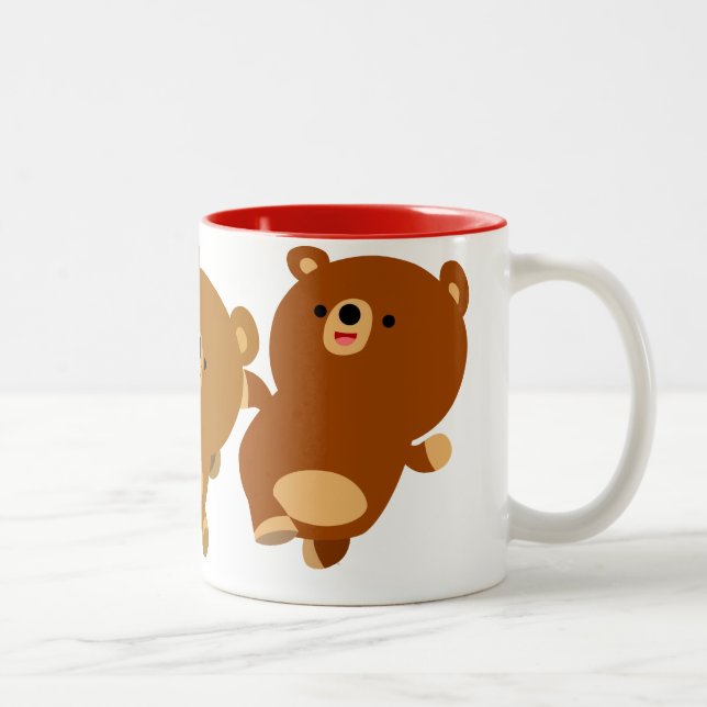 Cute Facetious Cartoon Bears Mug (Right)