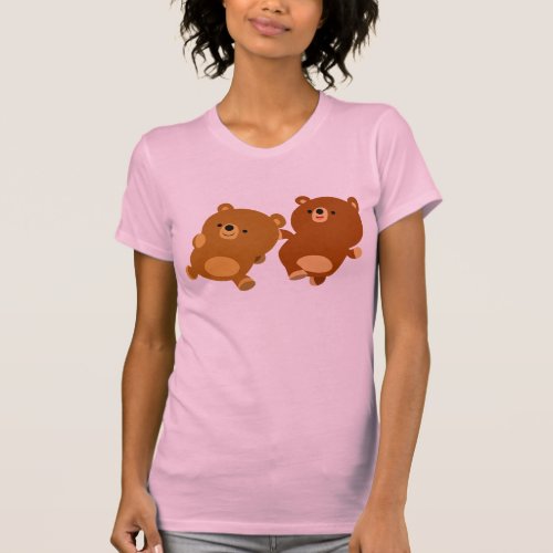 Cute Facetious Cartoon Bears Women T_Shirt