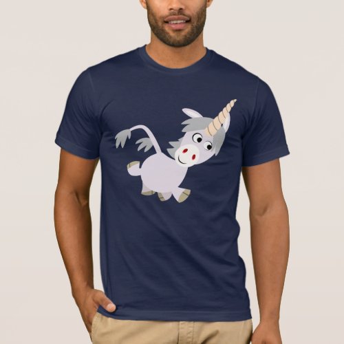 Cute Facetious Cartoon Unicorn T_Shirt