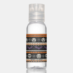 Cute, fair isle/colorwork Halloween skull & bats Hand Sanitizer