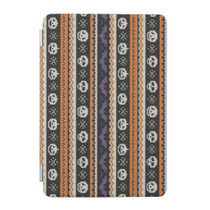 Cute, fair isle/colorwork Halloween skull & bats iPad Mini Cover