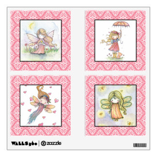 Cute Fairies and Girls Nursery Girls Wall Decals