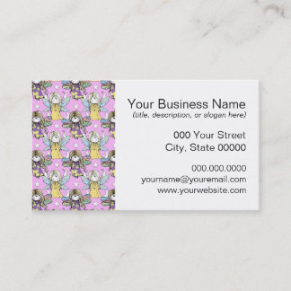 Cute Fairies and Stars and Moons Pattern Business Card