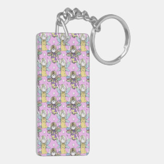 Cute Fairies and Stars and Moons Pattern Keychain