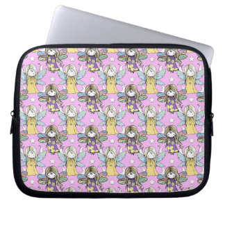 Cute Fairies and Stars and Moons Pattern Laptop Sleeve