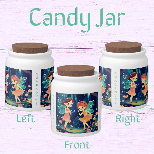 Cute Fairies In The Enchanted Forest Name Sweets & Candy Jar (Creator Uploaded)