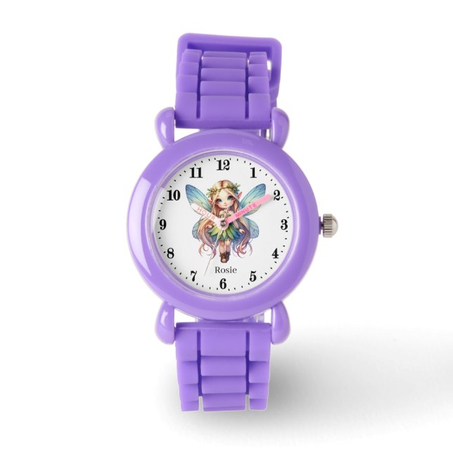 Cute fairy add name girls Watch (Front)