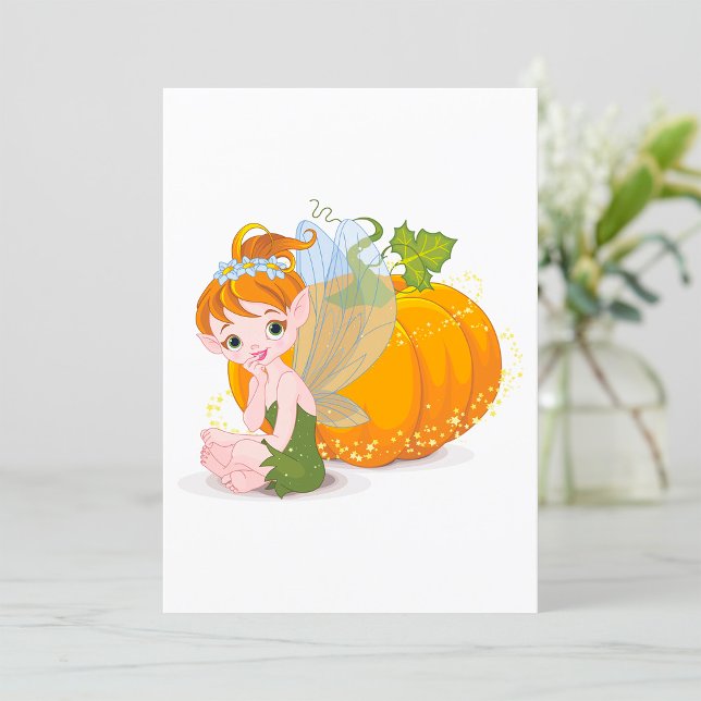 Cute Fairy And A Pumpkin Invitation (Creator Uploaded)