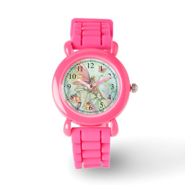Cute Fairy and Butterfly Fantasy Art Watch (Front)