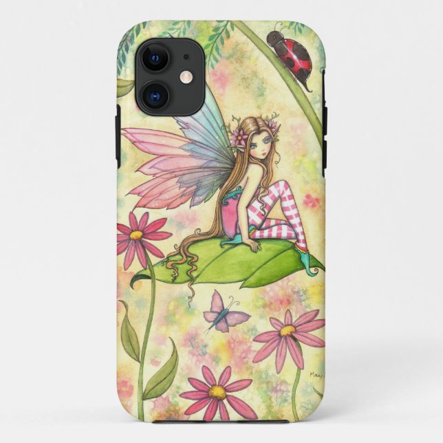 Cute Fairy and Ladybug Fantasy Art Case-Mate iPhone Case (Back)