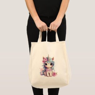 Cute Fairy Baby Unicorn Sparkling Fantasy Tote Bag