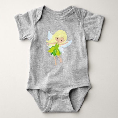 Cute Fairy Blonde Hair Magic Fairy Forest Fairy Baby Bodysuit