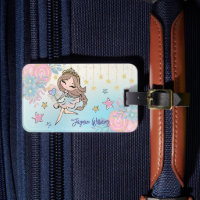 Cute Fairy Brown Hair Girl Custom Name Kids