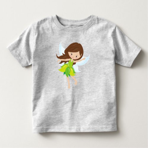 Cute Fairy Brown Hair Magic Fairy Forest Fairy Toddler T_shirt