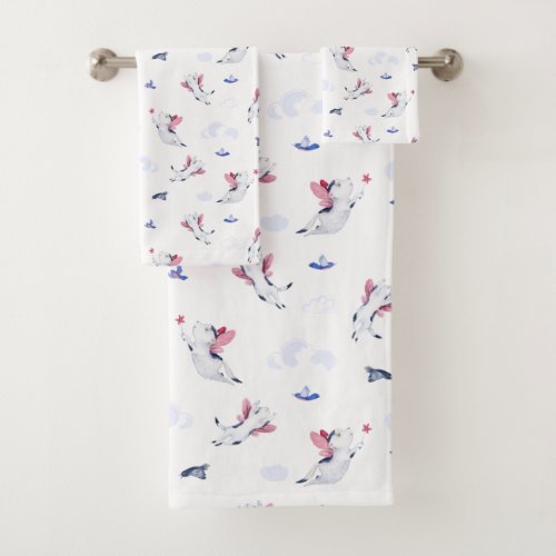 Cute Fairy Cats Bath Towel Set