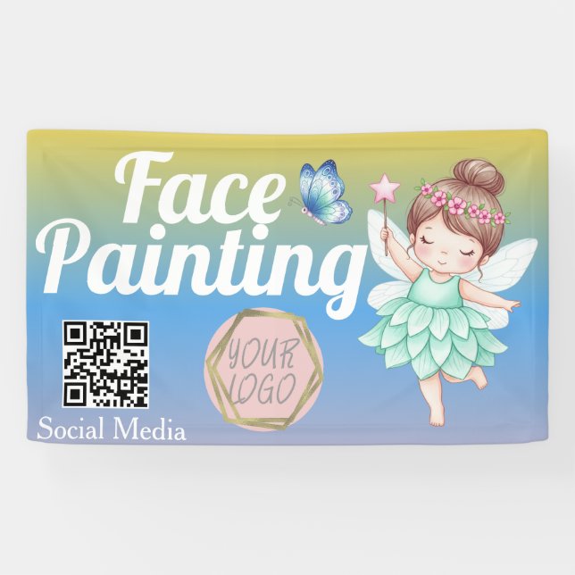 Cute Fairy Facepainter Artist Banner (Horizontal)