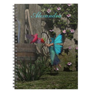 Cute Fairy Feeding a Bird
