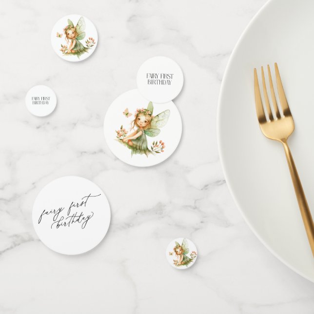 Cute Fairy First Birthday  Confetti (Group)