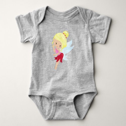 Cute Fairy Forest Fairy Magic Fairy Blonde Hair Baby Bodysuit