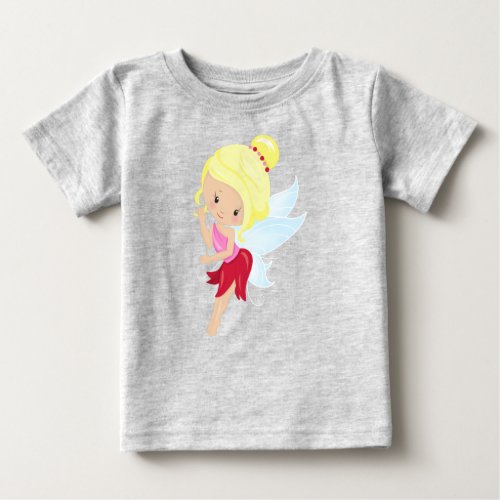 Cute Fairy Forest Fairy Magic Fairy Blonde Hair Baby T_Shirt