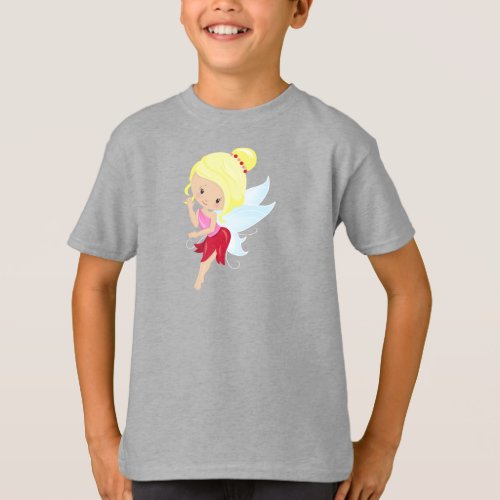 Cute Fairy Forest Fairy Magic Fairy Blonde Hair T_Shirt