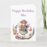 Cute Fairy Garden Girls Birthday Card<br><div class="desc">Cute Fairy Garden Girls Birthday</div>