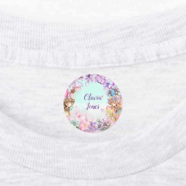 Cute Fairy Garden magic Kid  Clothing Label (Affixed)