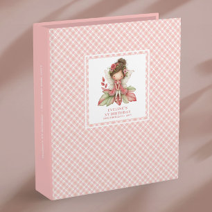 Cute Fairy Girl Birthday Pastel Pink Memory Album 3 Ring Binder