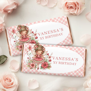 Cute Fairy Girl Blush Pastel Birthday Hershey Bar