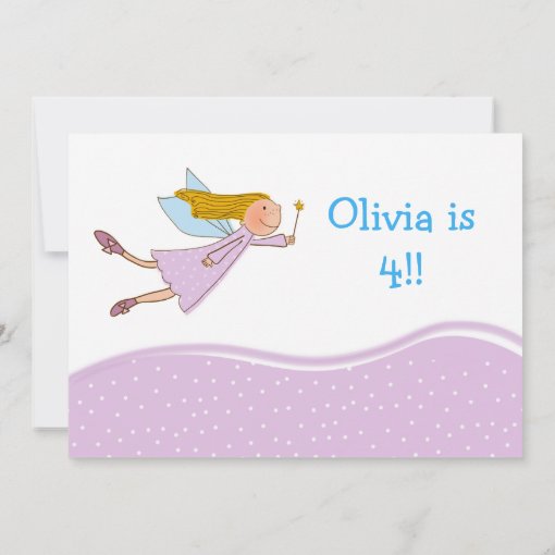 Cute Fairy Godmother And Dots Birthday Invitation | Zazzle
