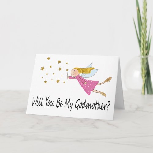 Cute Fairy Godmother Proposal Photo Card