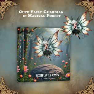 Cute Fairy Guardian in Magical Forest 3 Ring Binder