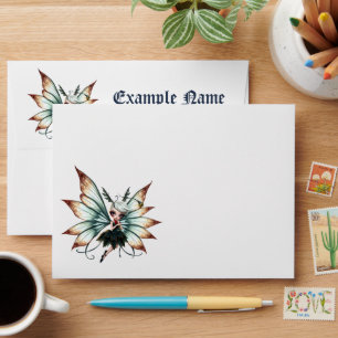 Cute Fairy Guardian in Magical Forest Envelope