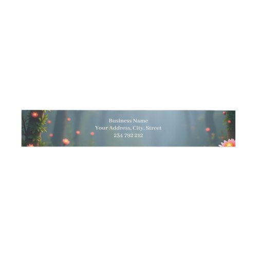 Cute Fairy Guardian in Magical Forest  Invitation Belly Band