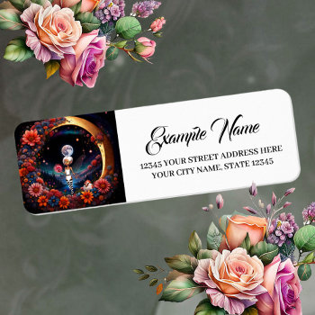 Cute Fairy In The Moon Light. Label by stylishdesign1 at Zazzle