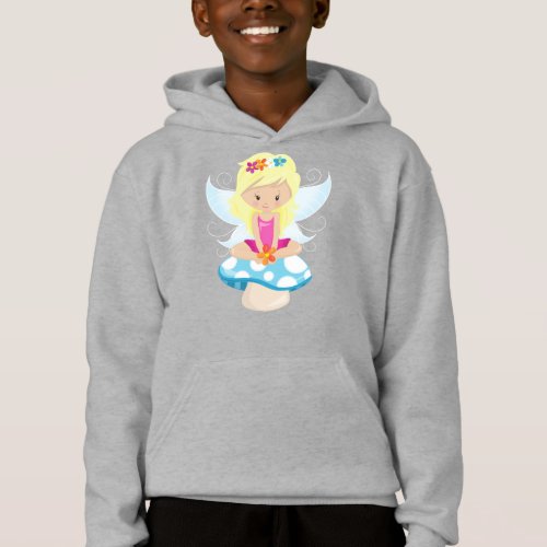 Cute Fairy Magic Fairy Blonde Hair Mushroom Hoodie