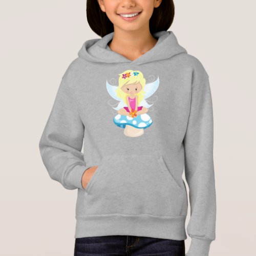 Cute Fairy Magic Fairy Blonde Hair Mushroom Hoodie