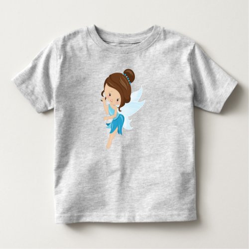 Cute Fairy Magic Fairy Forest Fairy Brown Hair Toddler T_shirt