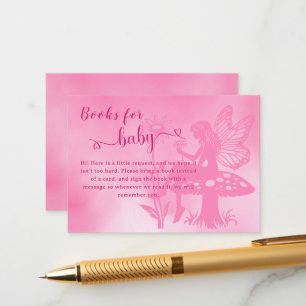 Cute Fairy Mushroom and Flower Baby Shower Enclosure Card