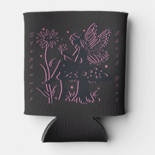 Cute Fairy Mushroom and Flower Chill Girl Can Cooler