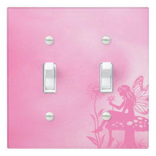 Cute Fairy Mushroom and Flower Light Switch Cover