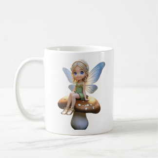 Cute Fairy on a Mushroom Mug