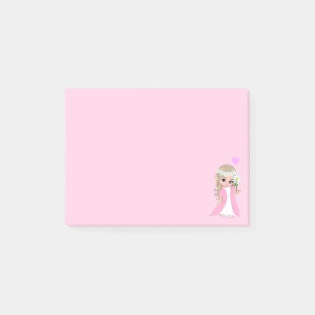 Cute Fairy on Pink Notes (Front)